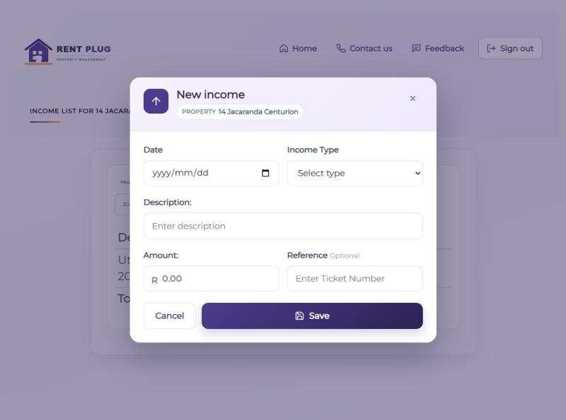 New income form